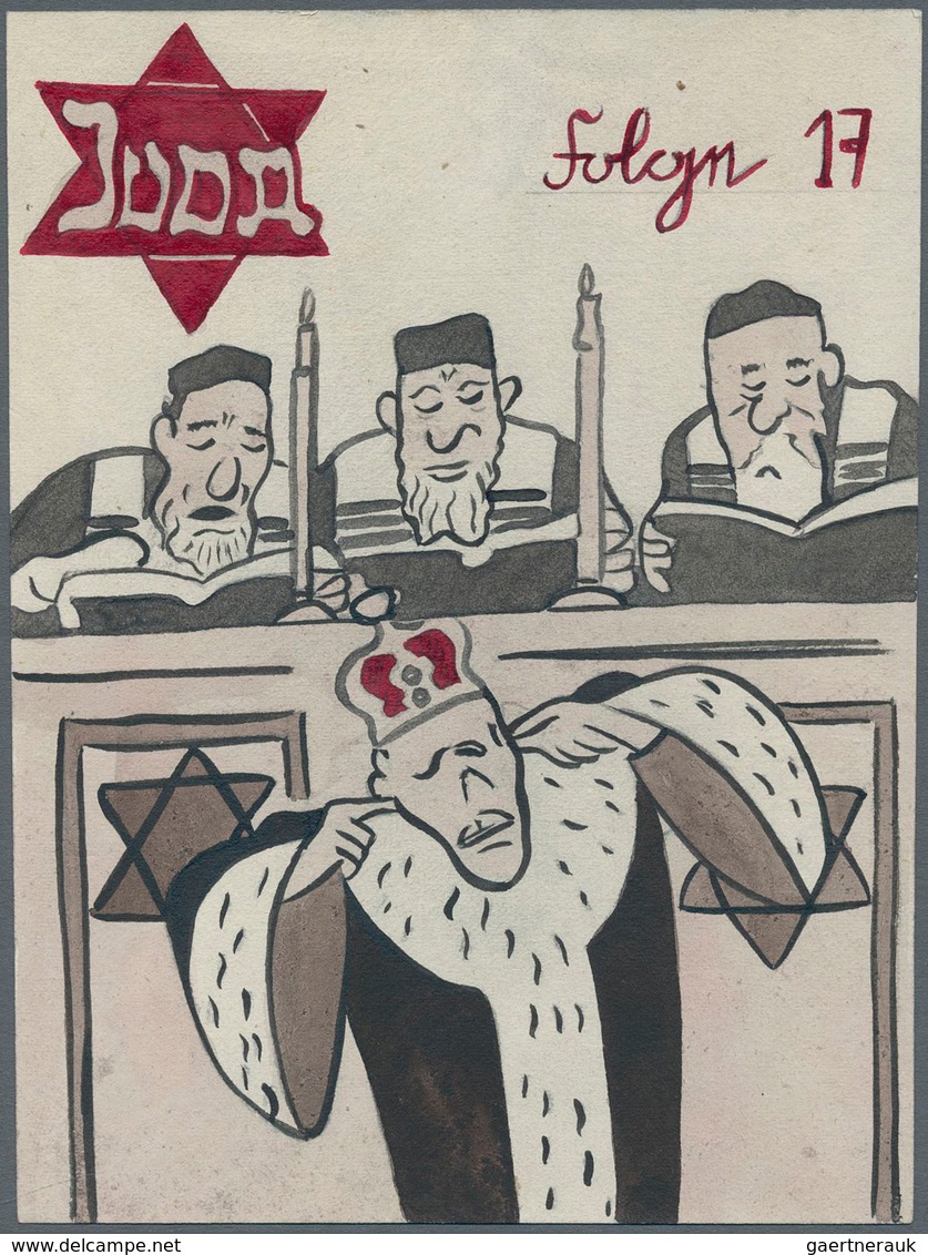 21089 Ansichtskarten: Propaganda: Antisemitismus - "JUDA - Englands Rabbinergericht Tagt", "Folge 17", Zut - Political Parties & Elections