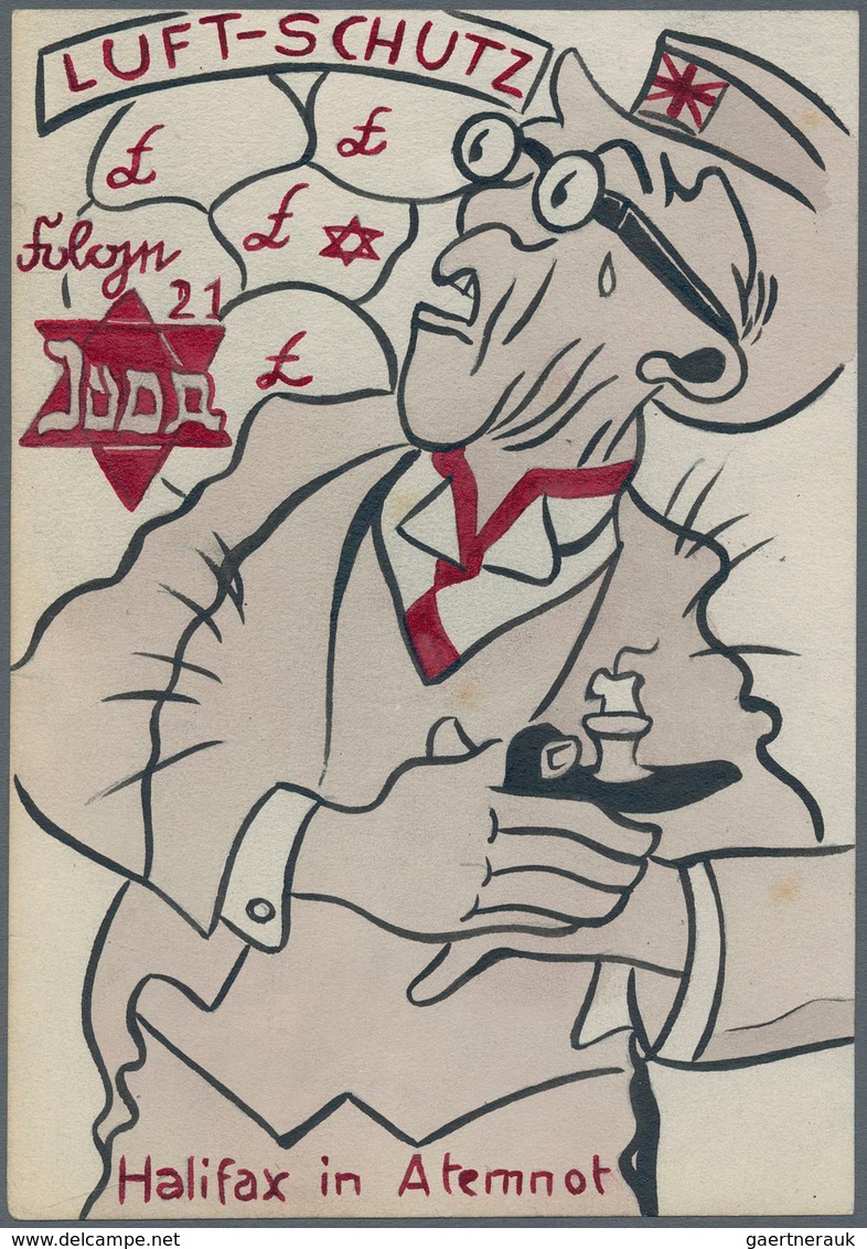 21093 Ansichtskarten: Propaganda: Antisemitismus - "JUDA - Bunkerluft In England", "Folge 21", Zutiefst An - Political Parties & Elections