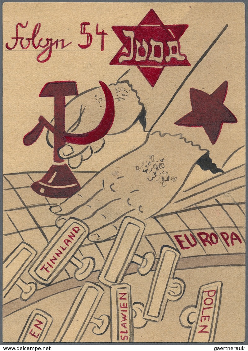 21123 Ansichtskarten: Propaganda: Antisemitismus - "JUDA - Das Bolschewistische Europa", "Folge 54", Zutie - Political Parties & Elections