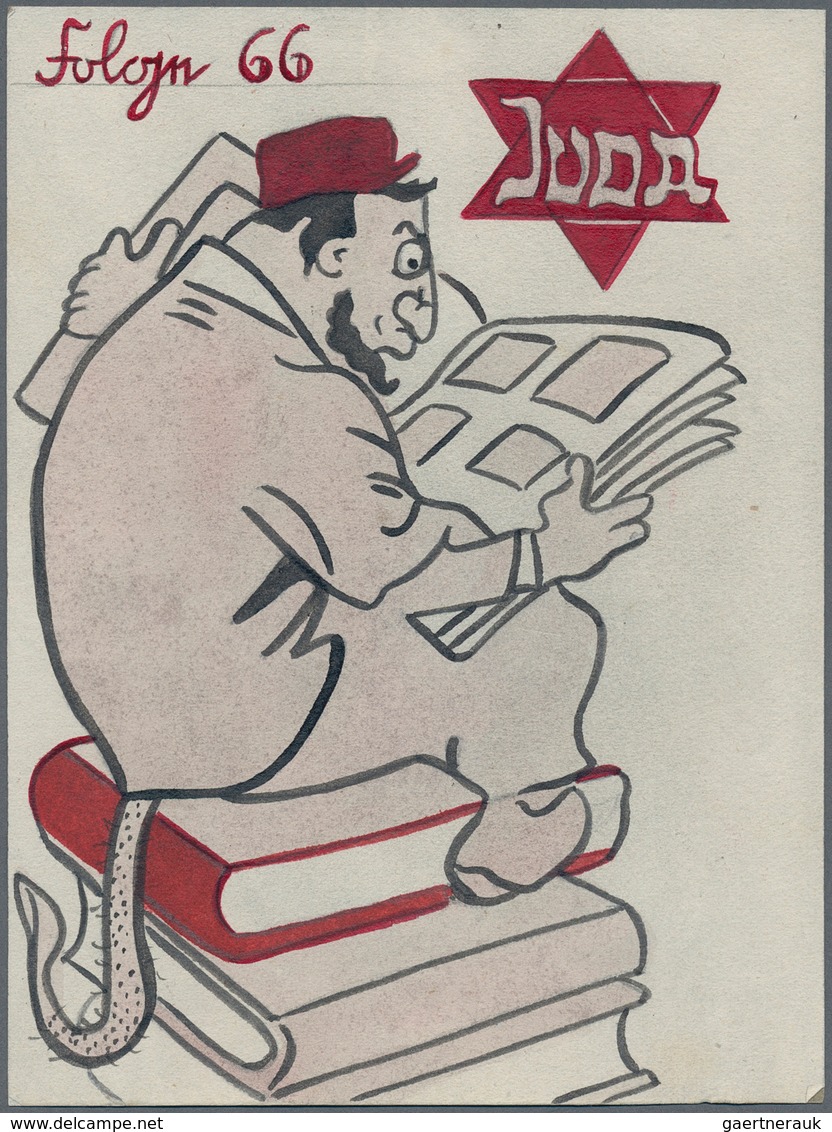 21135 Ansichtskarten: Propaganda: Antisemitismus - "JUDA - Die Leseratte !", "Folge 66", Zutiefst Antijüdi - Political Parties & Elections