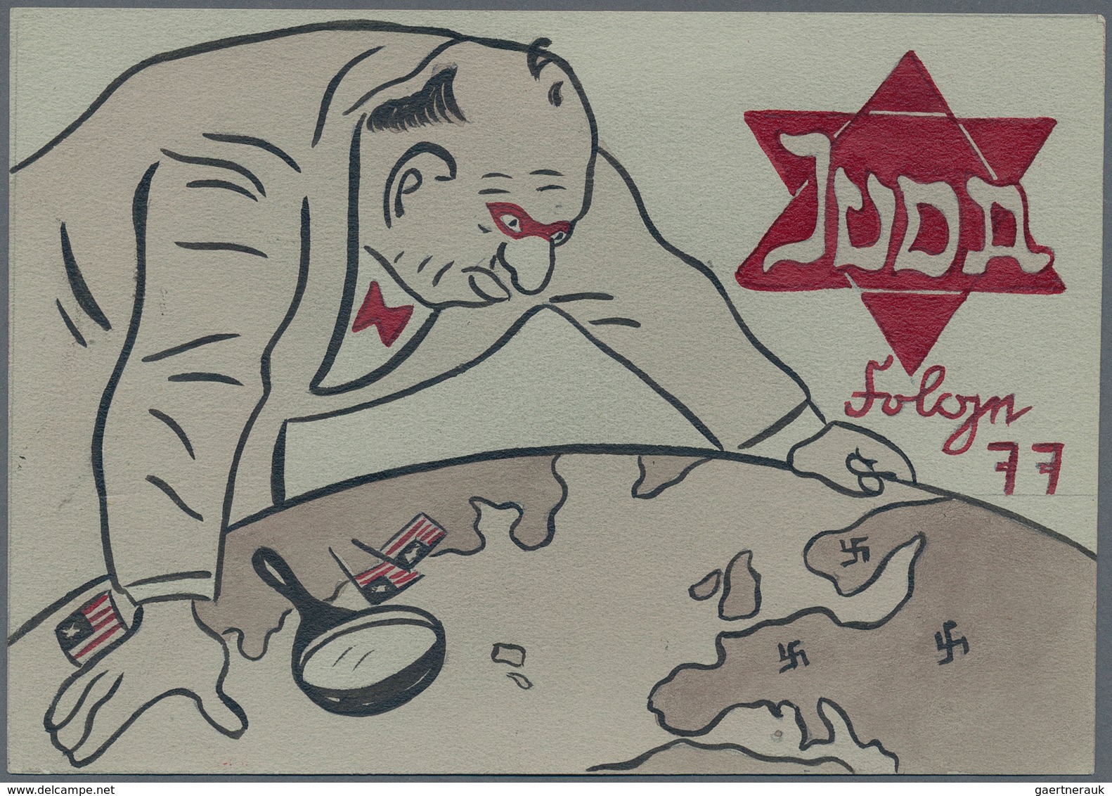 21146 Ansichtskarten: Propaganda: Antisemitismus - "JUDA - Aus Judas Sicht ...", "Folge 77", Zutiefst Anti - Political Parties & Elections