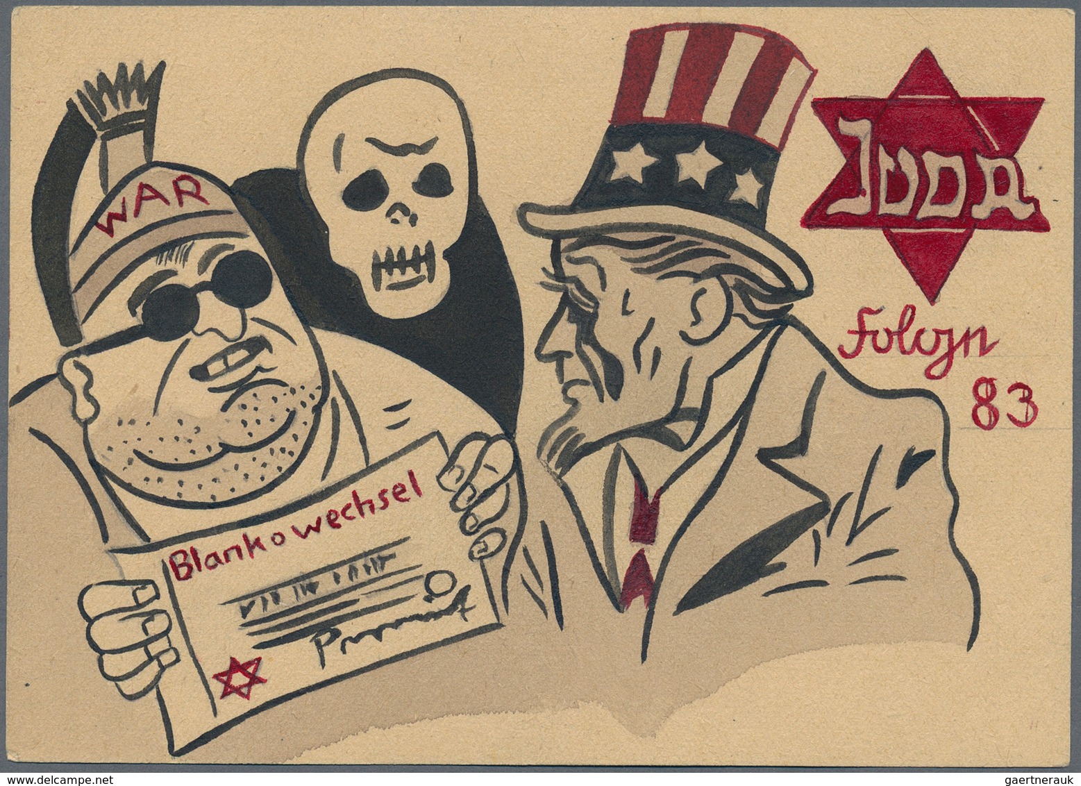 21152 Ansichtskarten: Propaganda: Antisemitismus - "JUDA - Krieg Mit Folgen", "Folge 83", Zutiefst Antijüd - Political Parties & Elections