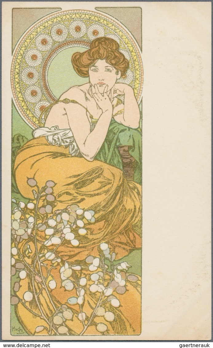 21300 Ansichtskarten: Künstler / Artists: ALPHONSE MUCHA, Kl. Sammlung Mit Sechs Verschiedenen Karten, Dab - Unclassified