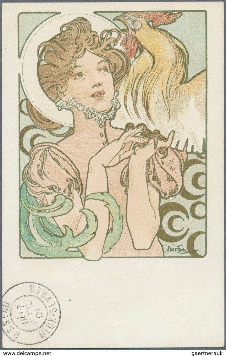 21300 Ansichtskarten: Künstler / Artists: ALPHONSE MUCHA, Kl. Sammlung Mit Sechs Verschiedenen Karten, Dab - Unclassified