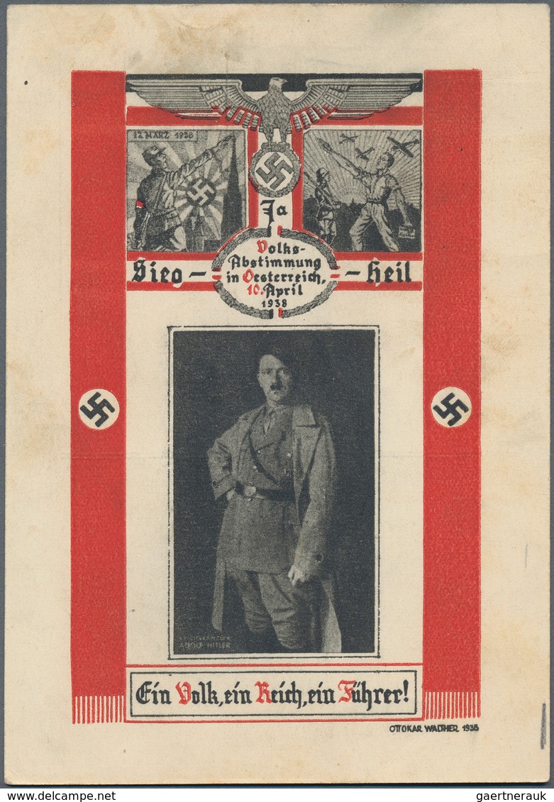 21363 Ansichtskarten: Propaganda: 1934/1944 (ca.). Lot Von 463 Propaganda-, Foto- Und Ansichtskarten Zum T - Political Parties & Elections