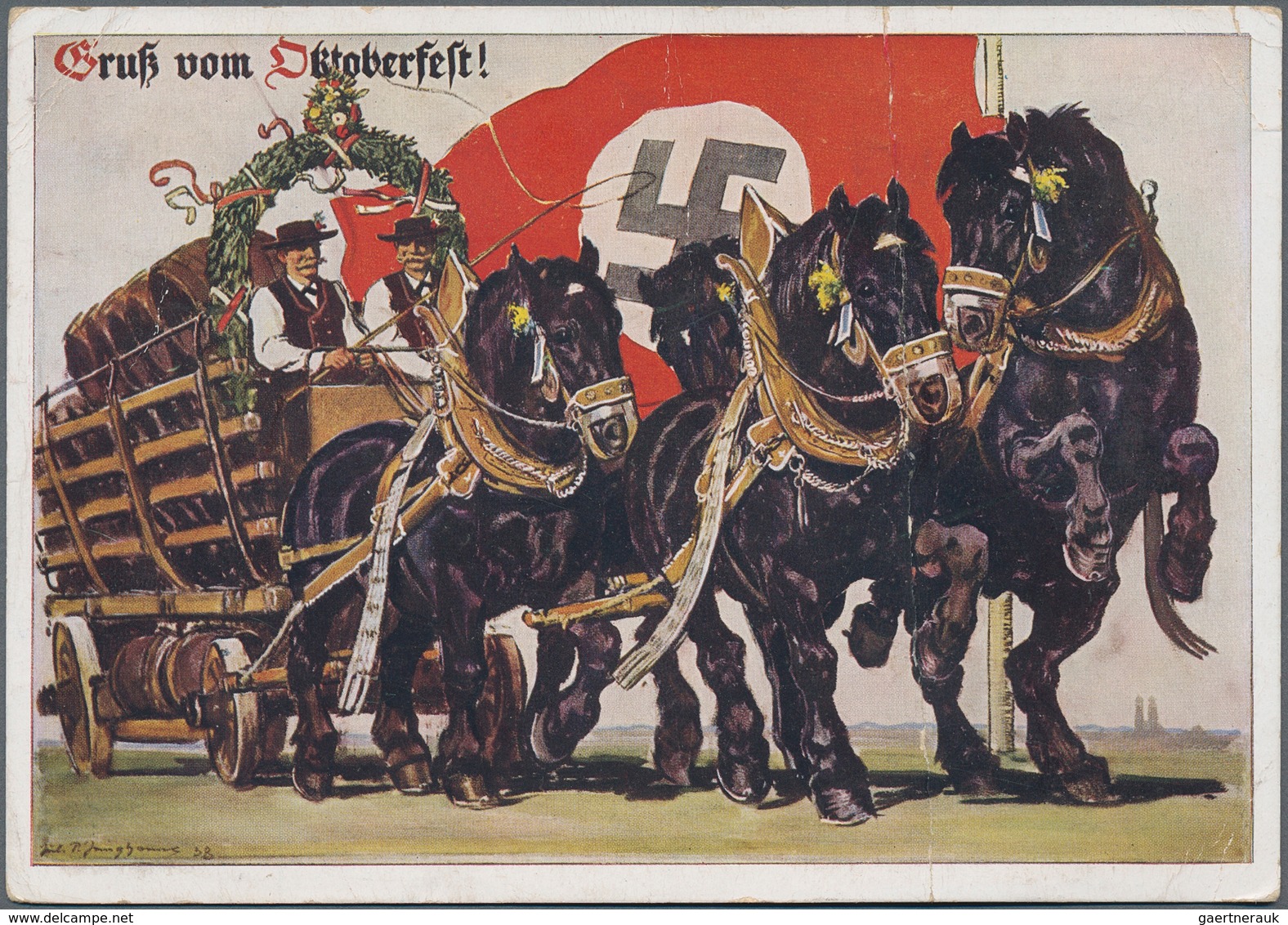 21363 Ansichtskarten: Propaganda: 1934/1944 (ca.). Lot Von 463 Propaganda-, Foto- Und Ansichtskarten Zum T - Political Parties & Elections