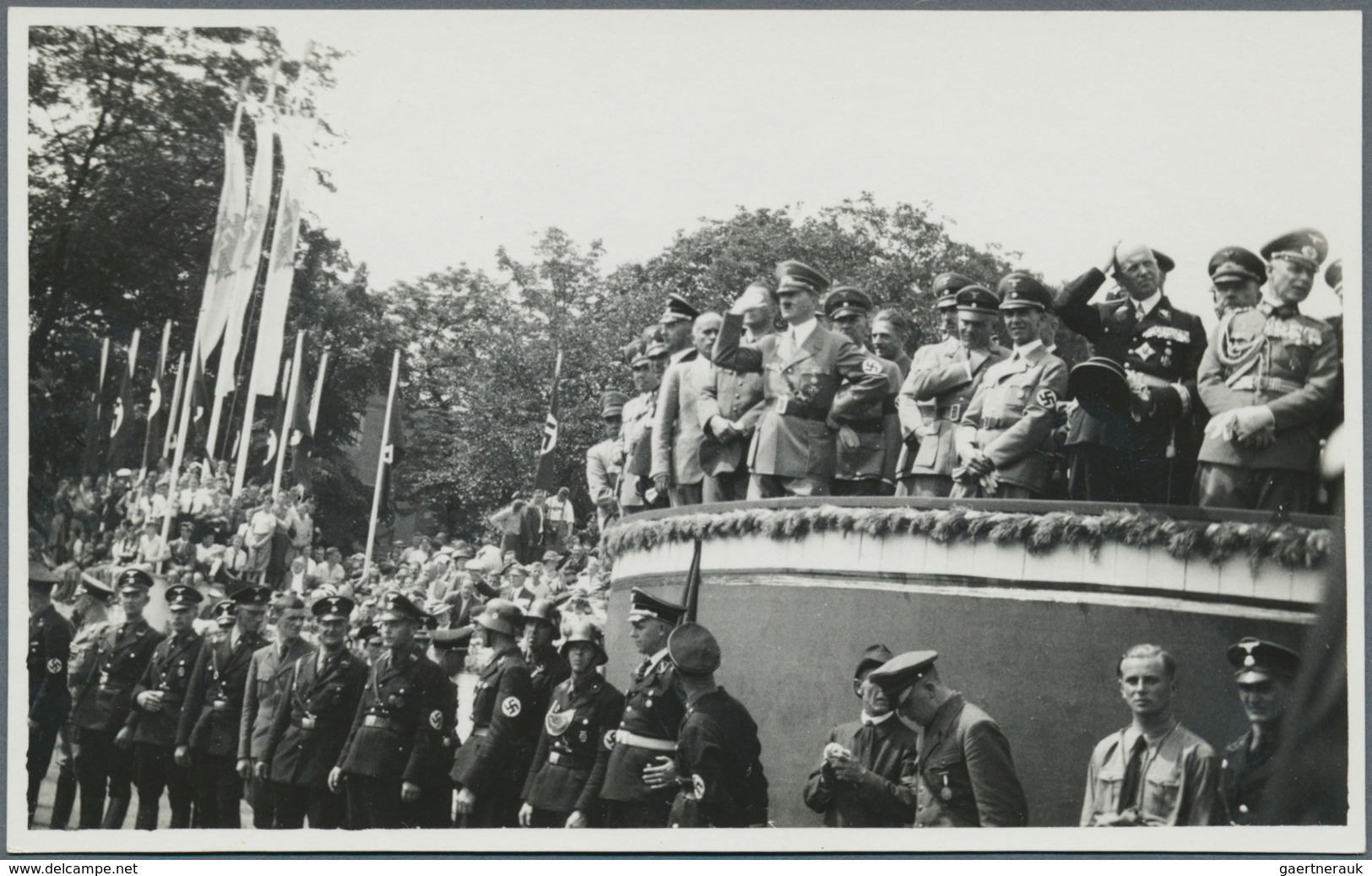 21366 Ansichtskarten: Propaganda: 1938/1943, Interessante Partie Mit 12 Ansichtskarten Und Belegen, überwi - Political Parties & Elections