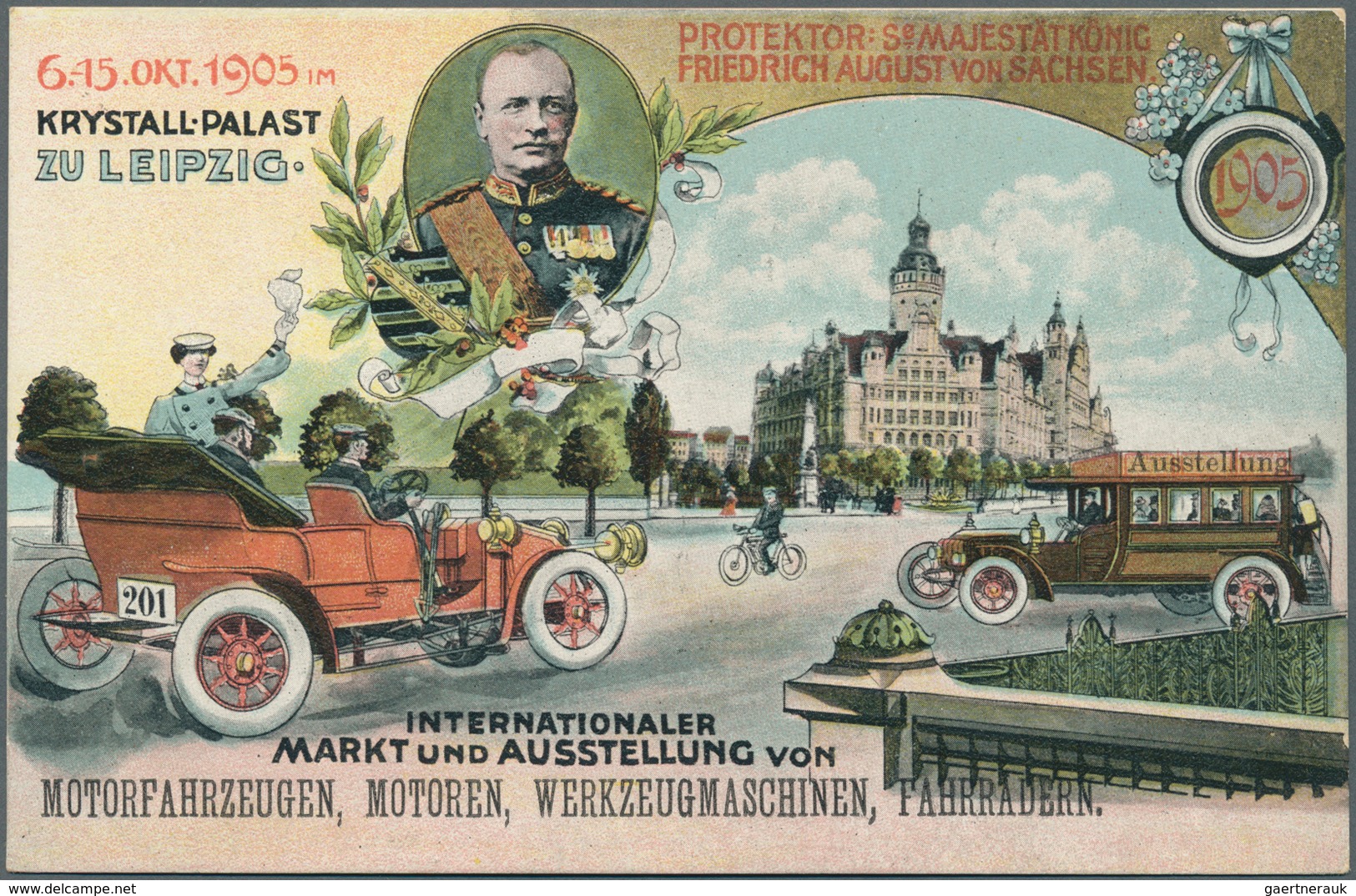 21400 Ansichtskarten: Motive / Thematics: AUTO/MOTORRAD: Insges. 11 Karten - 1905, "Intern. Markt U. Ausst - Autres & Non Classés