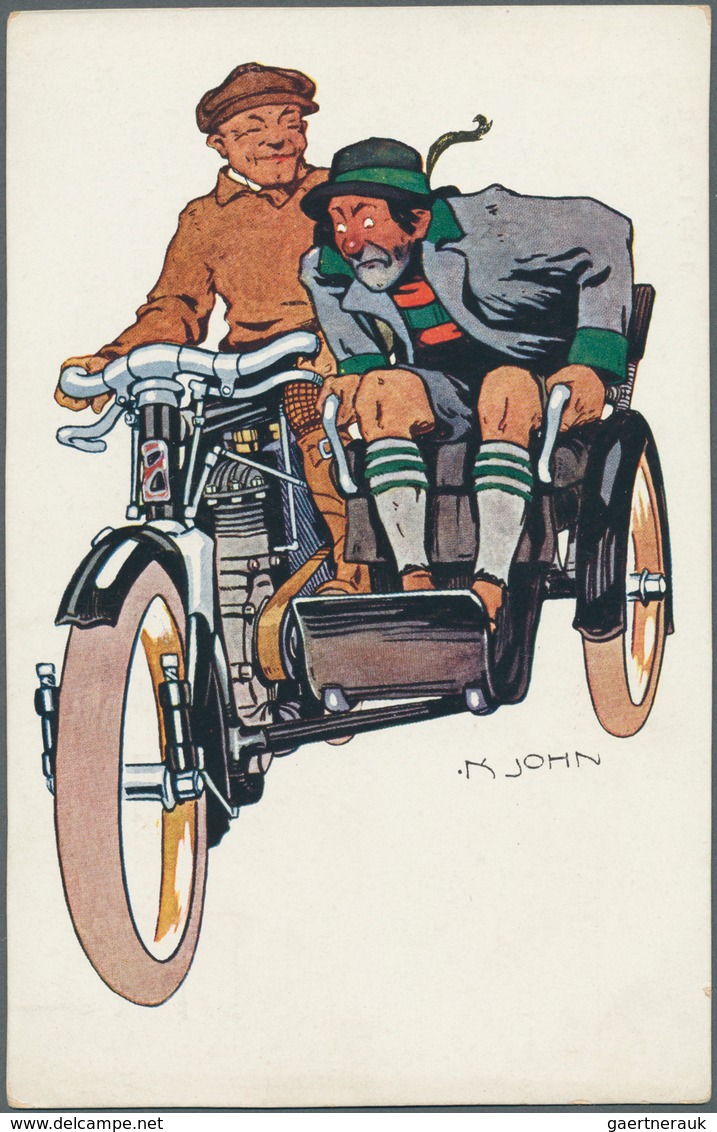 21400 Ansichtskarten: Motive / Thematics: AUTO/MOTORRAD: insges. 11 Karten - 1905, "Intern. Markt u. Ausst