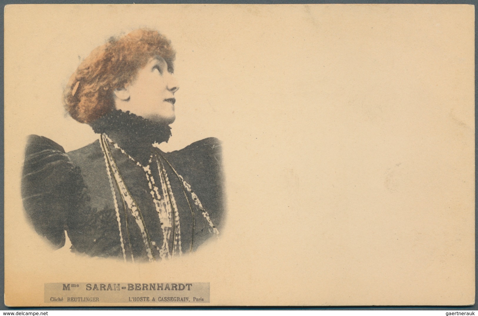 21556 Ansichtskarten: Motive / Thematics: SCHAUSPIELER, Sahra Bernhardt (1844-1923), Französische Schauspi - Other & Unclassified