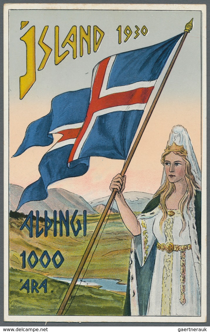 21640 Ansichtskarten: Alle Welt: ISLAND, 42 Historische Ansichtskarten, Sammelbilder Und Vignetten Ab 1900 - Unclassified