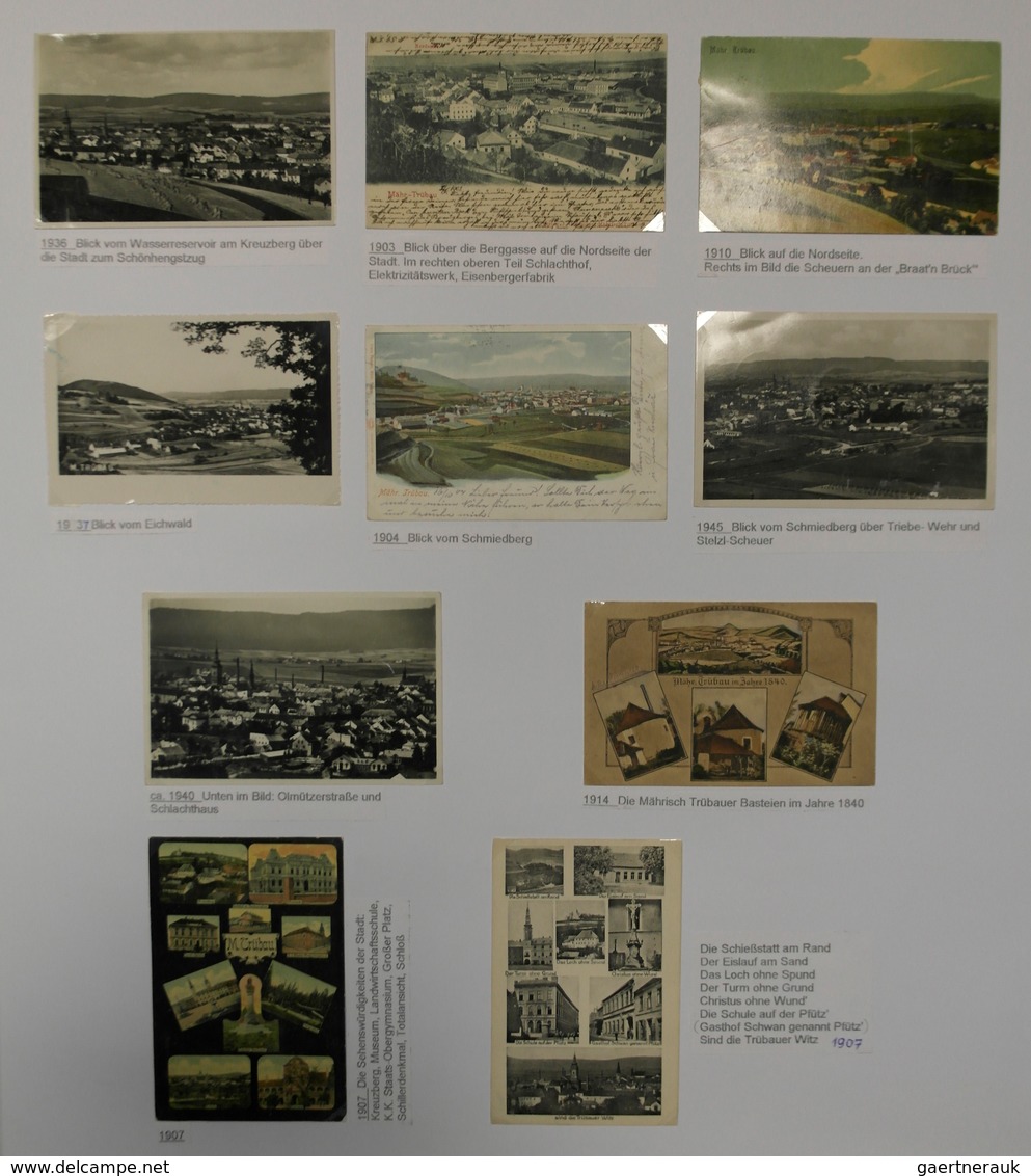21656 Ansichtskarten: Alle Welt: TSCHECHIEN / MÄHREN, Hochwertige Ausstellungssammlung MÄHRISCH TRÜBAU Und - Unclassified