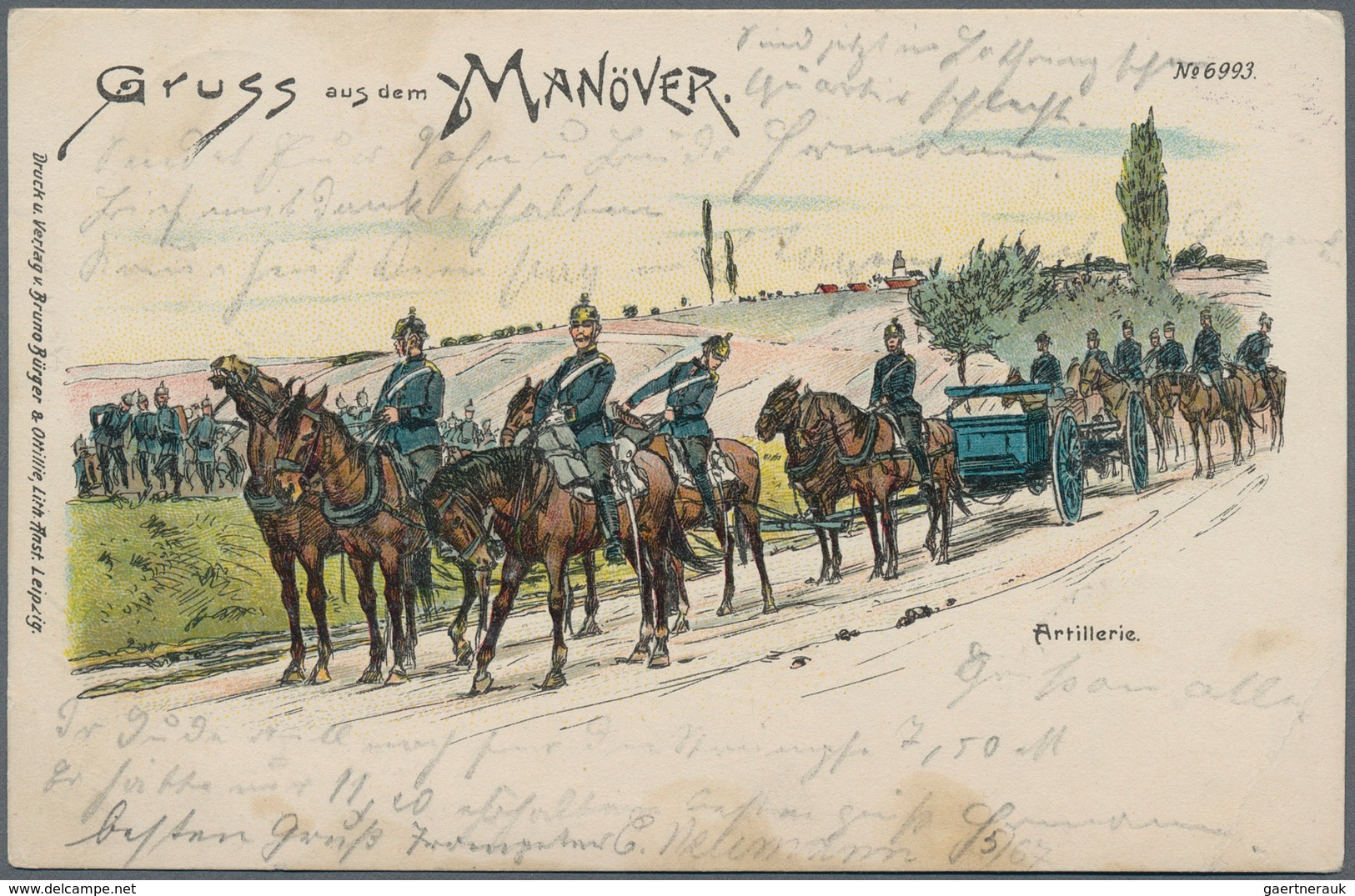 21664 Ansichtskarten: Deutschland: 1897-1918, MILITARIA : 56 Litho-Karten Mit Entsprechenden Motiven, Meis - Other & Unclassified