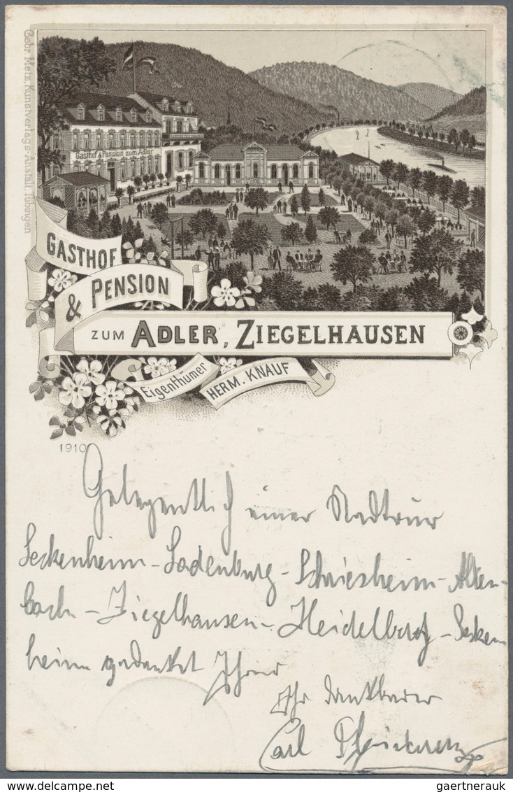 21677 Ansichtskarten: Baden-Württemberg: HEIDELBERG Und Umgebung (alte PLZ 690), Kleine Partie Mit 29 Unte - Other & Unclassified