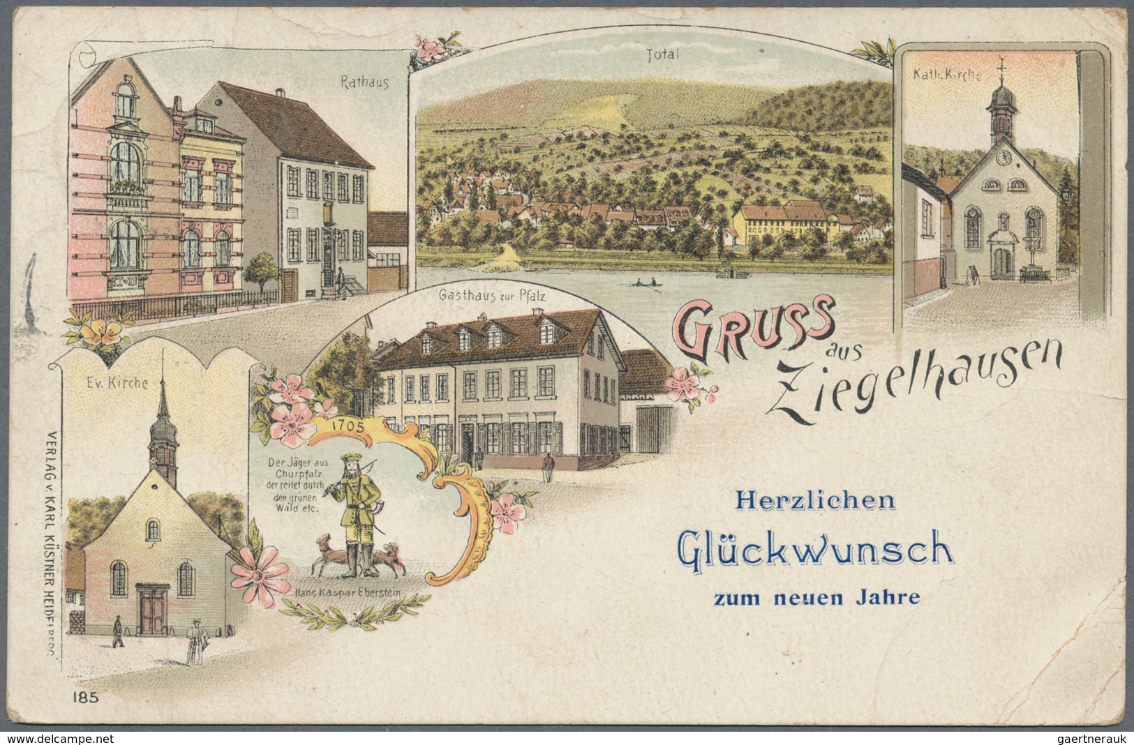 21677 Ansichtskarten: Baden-Württemberg: HEIDELBERG Und Umgebung (alte PLZ 690), Kleine Partie Mit 29 Unte - Other & Unclassified
