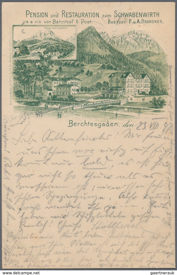 21697 Ansichtskarten: Bayern: BERCHTESGADEN Und Umgebung (alte PLZ 824), Ein Werthaltiger Bestand An 42 Hi - Other & Unclassified