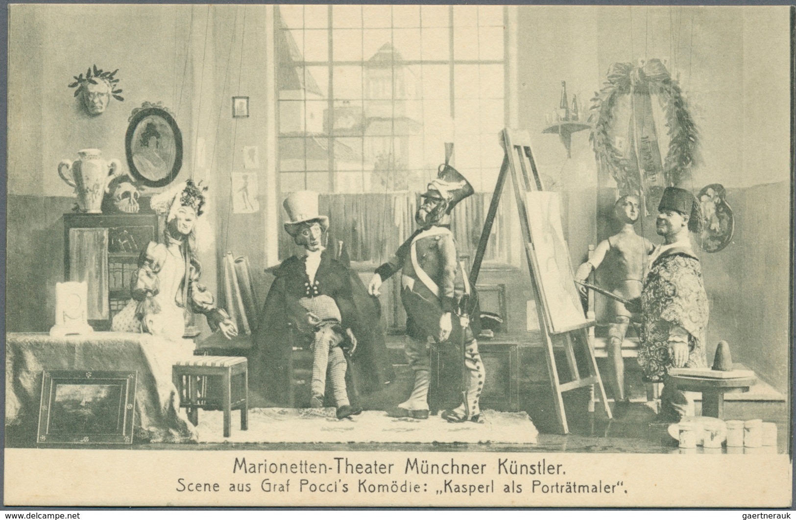 21712 Ansichtskarten: Bayern: MÜNCHEN / MARIONETTEN-THEATER MÜNCHNER KÜNSTLER, Um 1910/20, Großer Dublette - Other & Unclassified