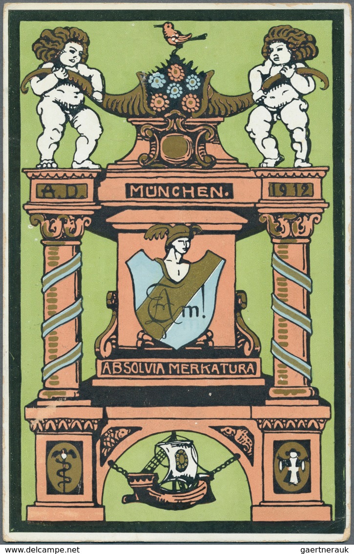 21713 Ansichtskarten: Bayern: MÜNCHEN, 35 Absolvia Karten Diverser Münchener Schulen, Gebraucht Und Ungebr - Other & Unclassified