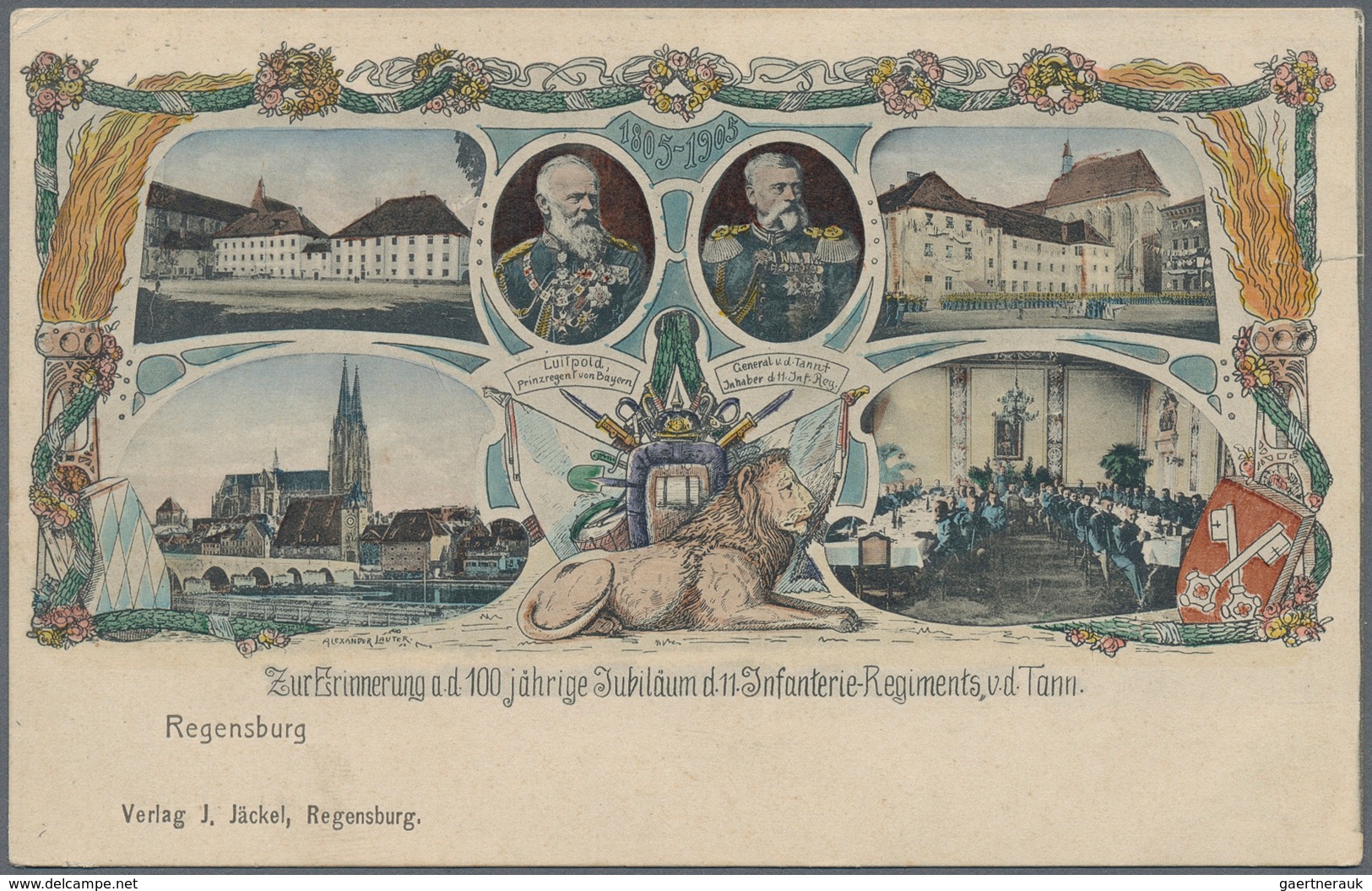 21722 Ansichtskarten: Bayern: REGENSBURG (alte PLZ 8400), 41 historische Ansichtskarten Ausstellungen und