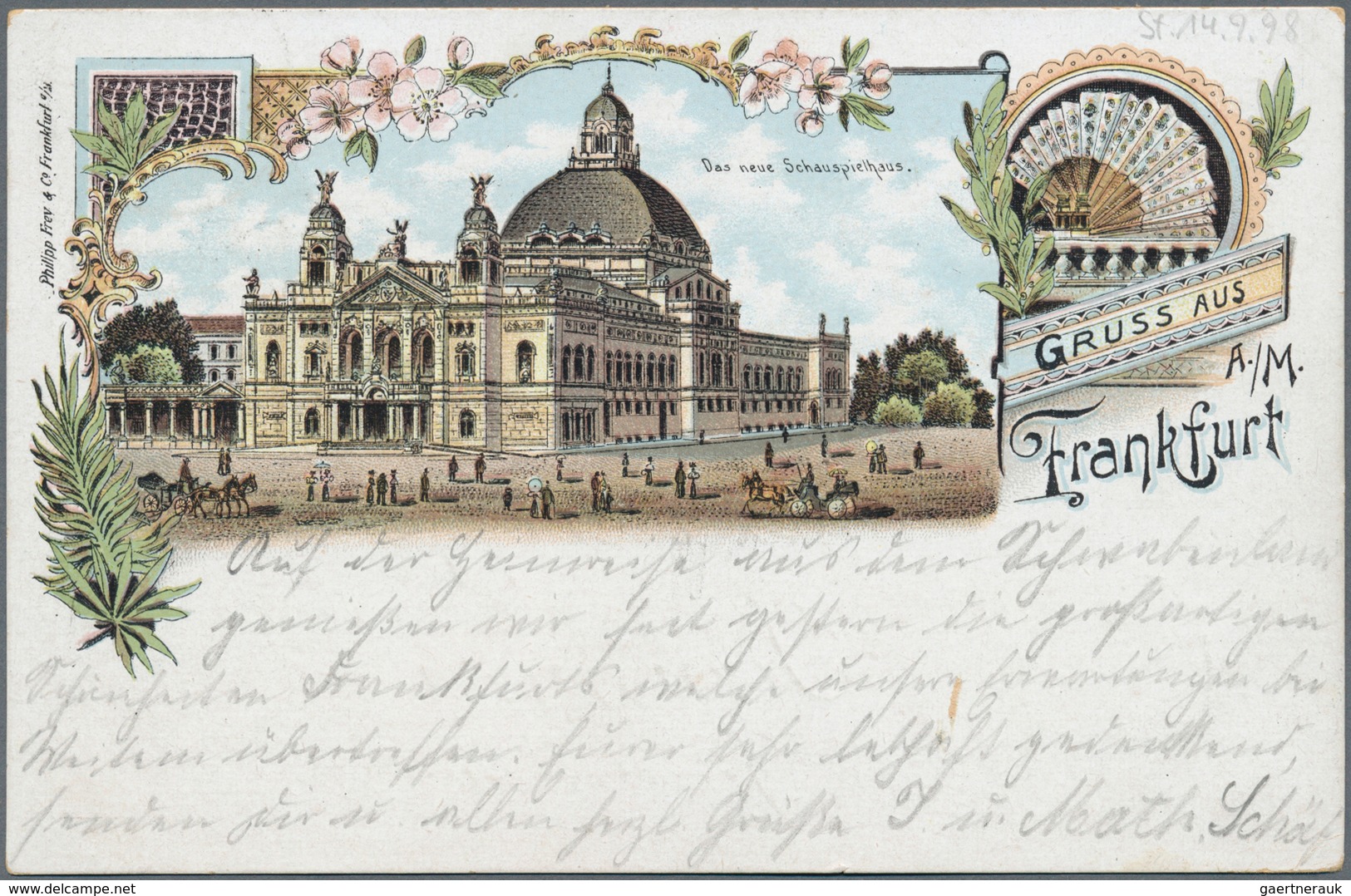 21733 Ansichtskarten: Hessen: FRANKFURT/MAIN, 1897/1940 (ca.), Partie Von über 60 Ansichtskarten Incl. Lit - Other & Unclassified