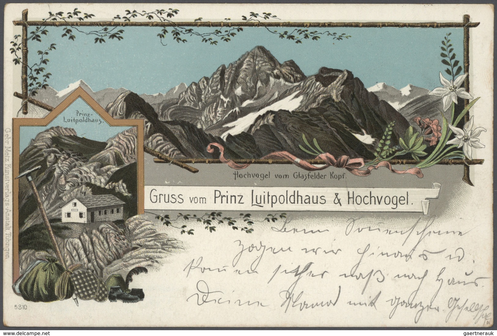 21758 Ansichtskarten: 1895-1905, tolles Album mit 400 gebrauchten AK an eine Adresse, nur topographische K