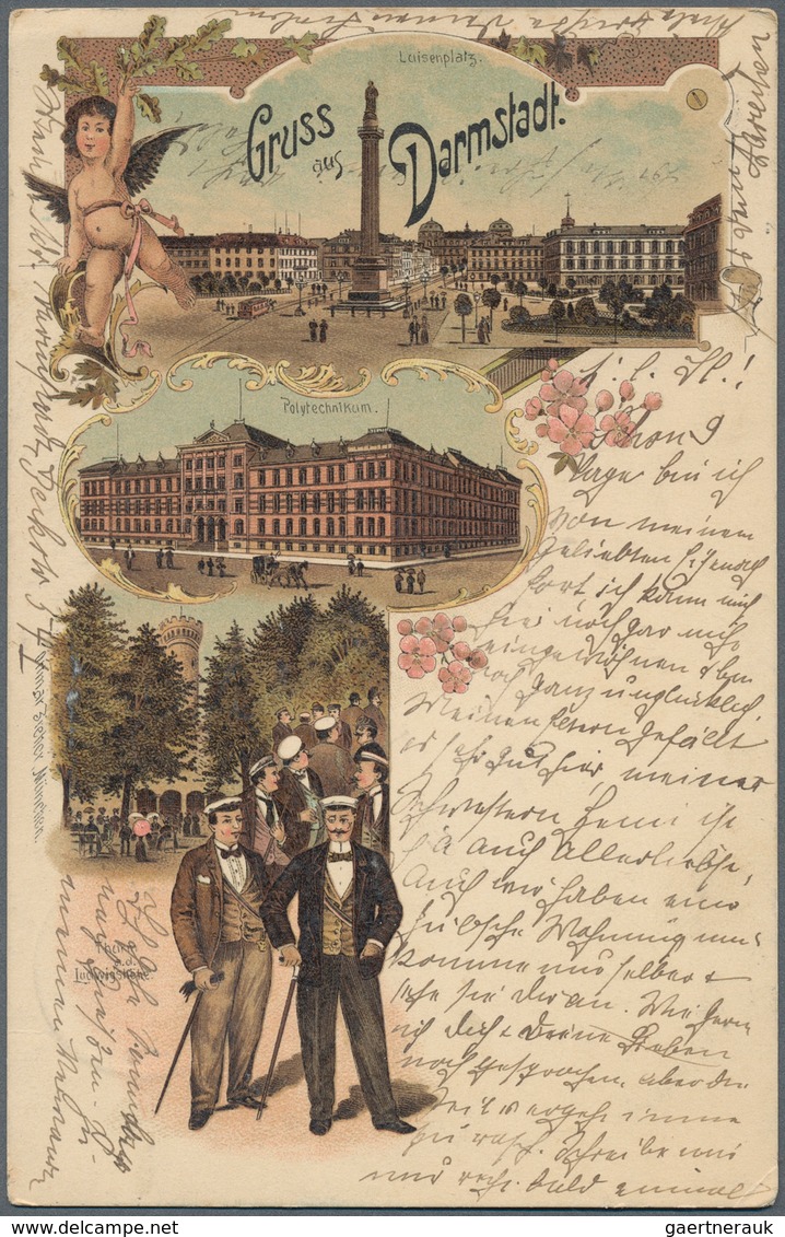 21759 Ansichtskarten: 1897/1920, Rund 350 Zumeist Gebrauchte Ansichtskarten, Dabei Einige Schöne Lithos, M - 500 Postcards Min.