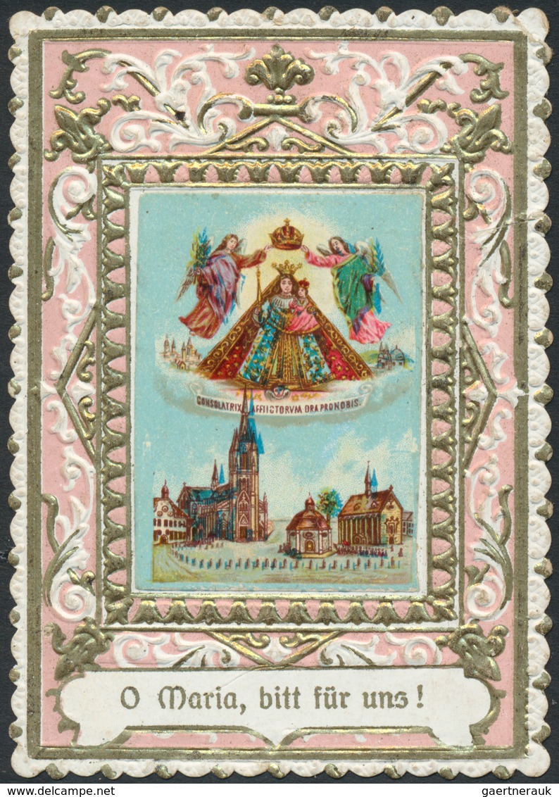 21783 Heiligen- und Andachtsbildchen: Sammlung mit rund 350 zumeist älteren Bildchen von Wallfahrtsorten (