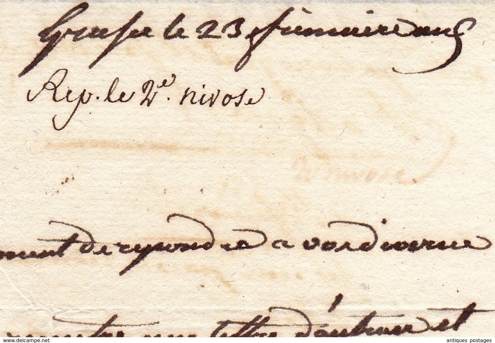 Lettre avec Correspondance 1796 Grasse 23 Frimaire An V Alpes Maritimes Bateau Amérique Peyrolle Fils Aîné