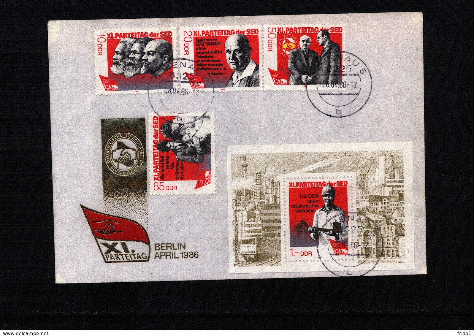 Germany DDR 1986 Karl Marx FDC - Karl Marx