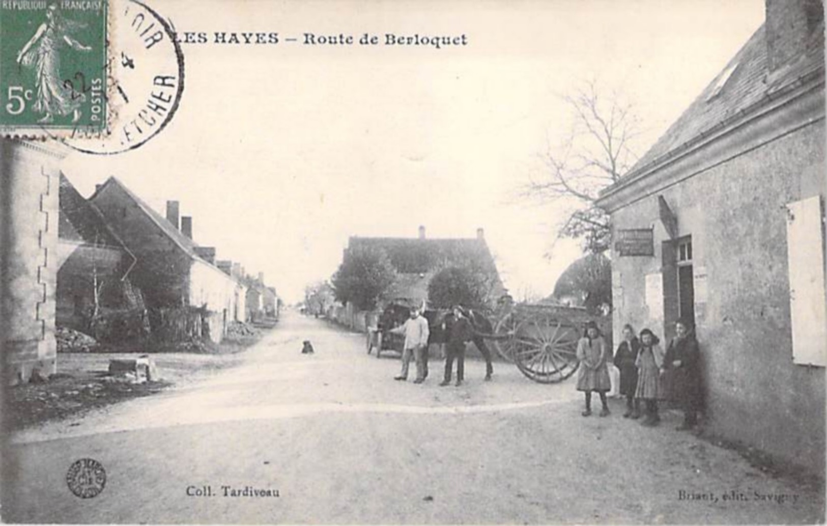 LES HAYES - Route De BERLOQUET - ATTELAGE - TABAC - Loir Et Cher - 41 - Autres & Non Classés