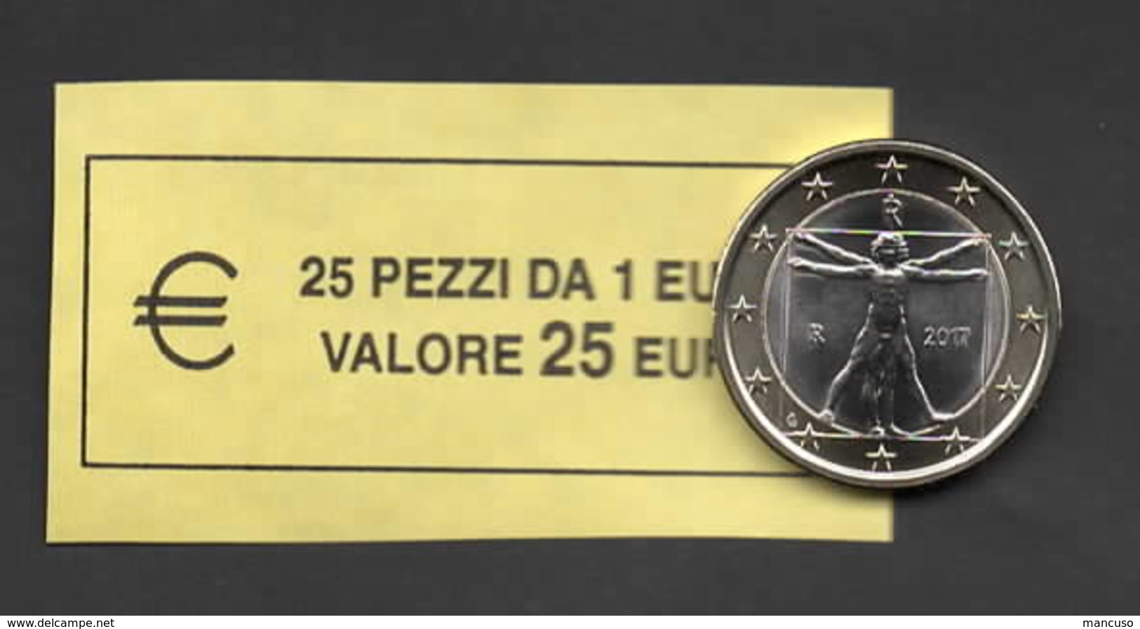 ITALIA  2017 - RARO  ROLL  1 EURO  ORIGINALE ZECCA - DATA VISIBILE - FDC - Rollos