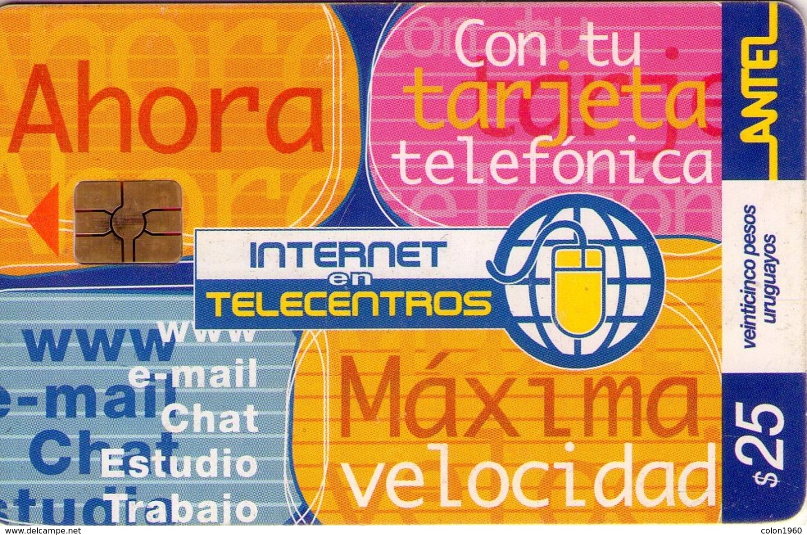 TARJETA TELEFONICA DE URUGUAY, 205b (201) - Uruguay