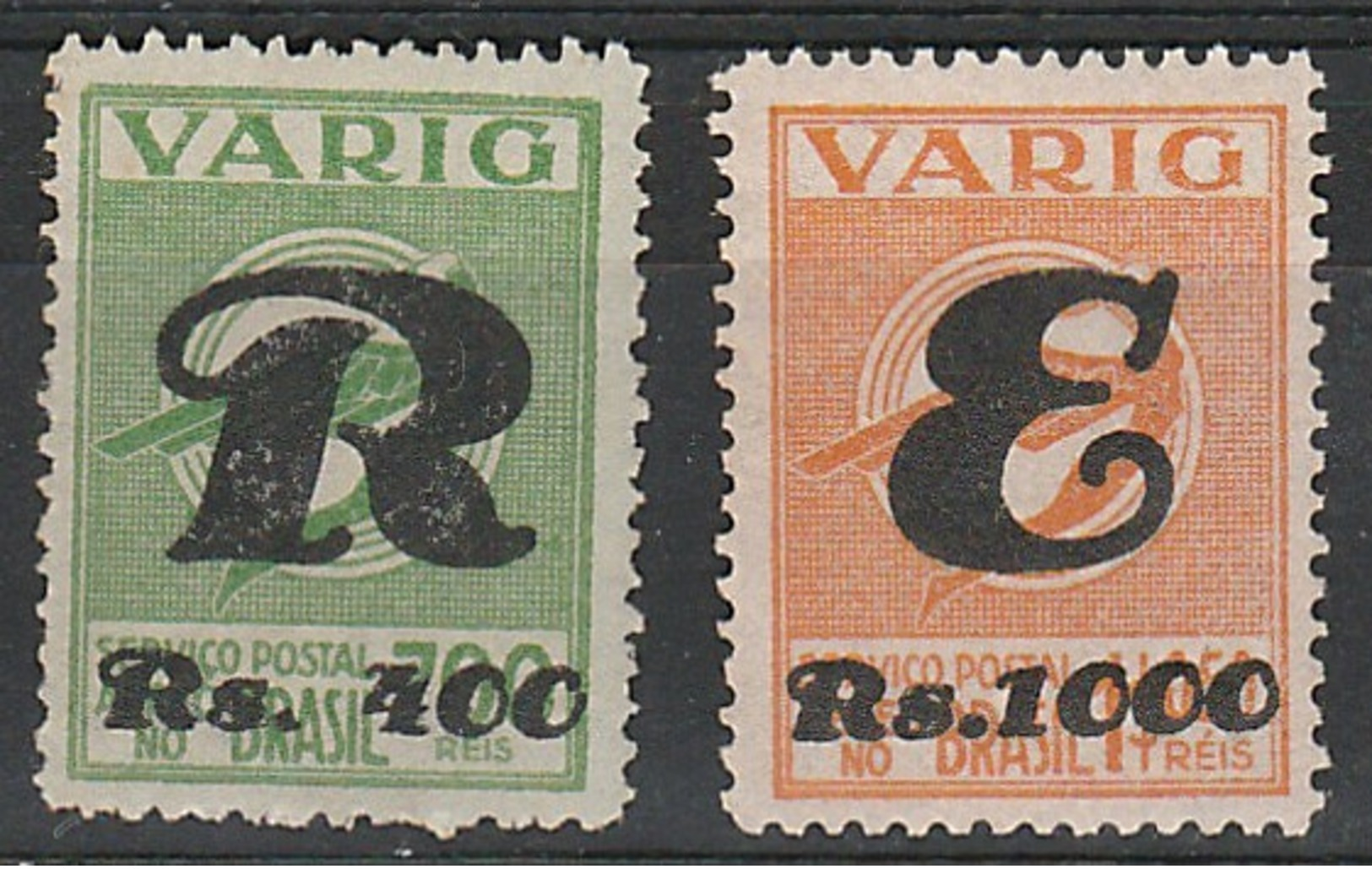 Varig, Registrado E Expresso - RHM V43-44 - 1934 - Unused - Airmail (Private Companies)