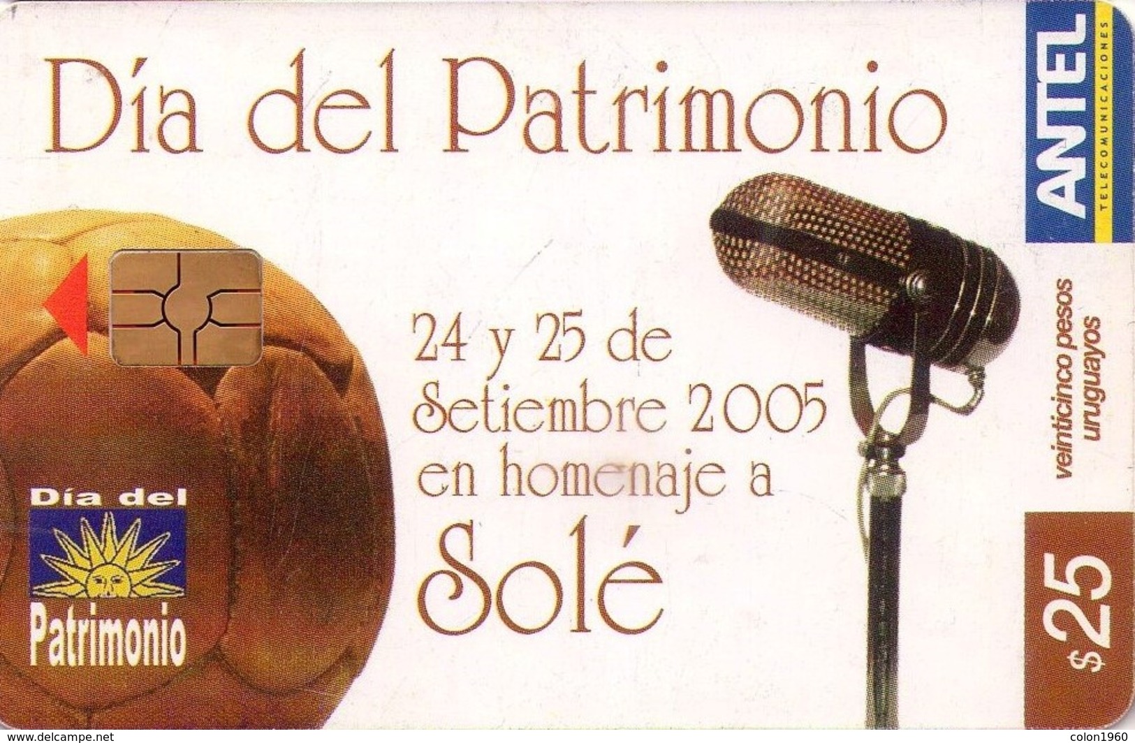 URUGUAY. 411a. DIA DEL PATRIMONIO - CARLOS SOLÉ. (205) - Uruguay