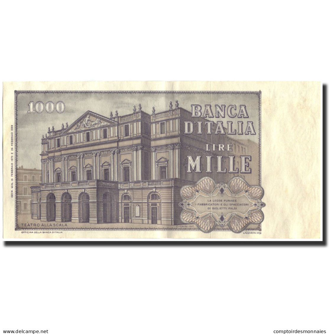 Billet, Italie, 1000 Lire, 1969, 1969, KM:101a, SPL - 1000 Lire