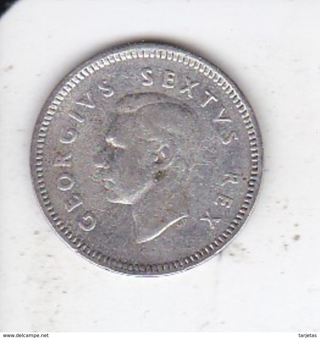 MONEDA DE PLATA DE SUDAFRICA DE 3 PENCE DEL AÑO 1951 GEORGIUS SEXTUS REX  (COIN) SILVER,ARGENT. - Sudáfrica