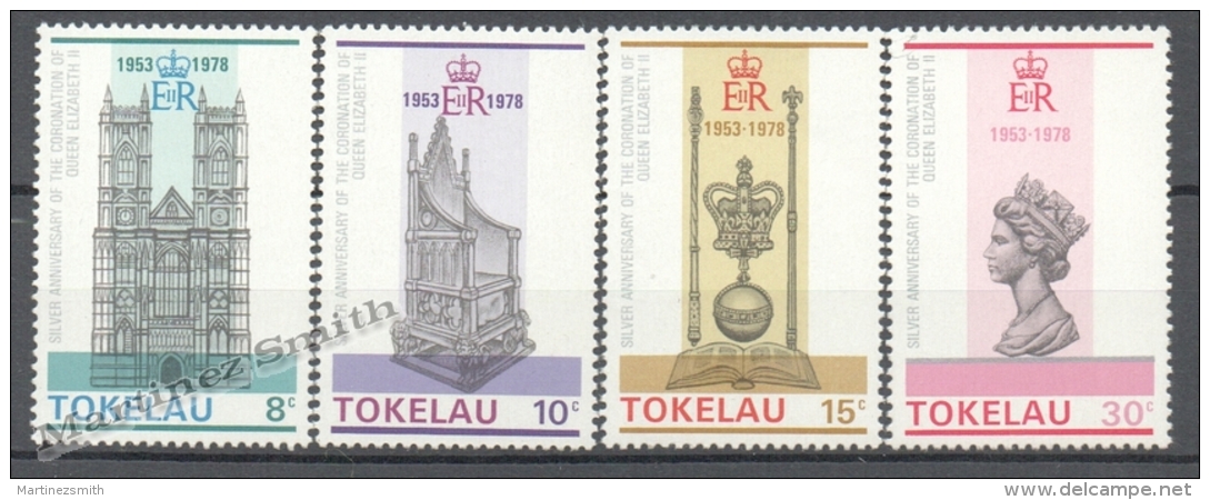 Tokelau 1978 Yvert 61-64, 25th Ann. Coronation Queen Elizabeth II - MNH - Tokelau