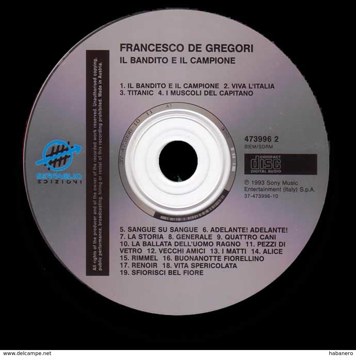 FRANCESCO De GREGORI  -  “IL BANDITO E IL CAMPIONE”  -  SPECIAL EDITION - PAPERBACK VERSION WITH BOOKLET - Autres - Musique Italienne