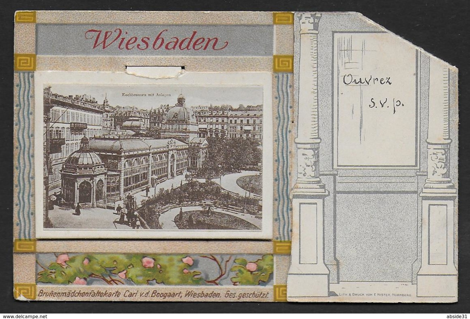 WIESBADEN ( 3 Scans ) Carte à Systèmes , Dépliant 10 Vues - Wiesbaden