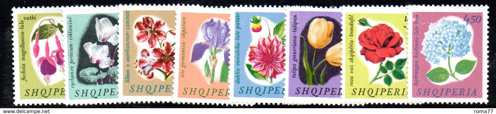 296 - 490 - ALBANIA 1965 ,    Yvert N. 778/785   ***  MNH. Fiori - Albania