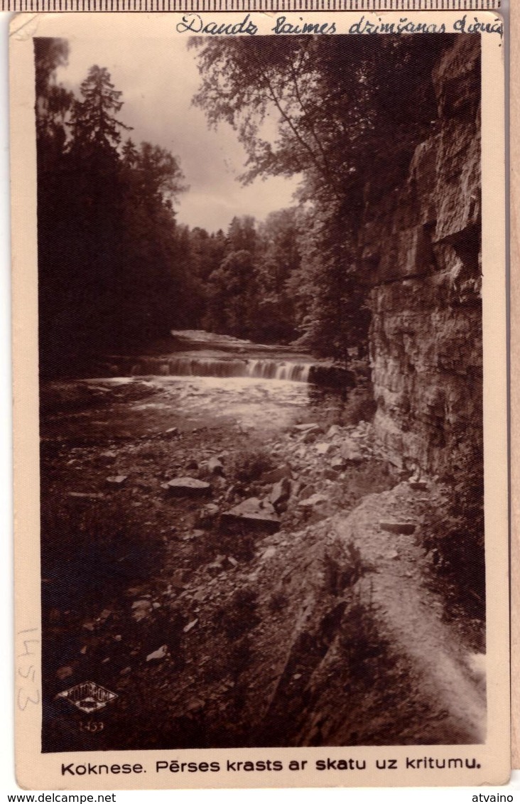 LATVIA. LETTLAND. KOKNESE. PERSES KRASTS - 1939 FOTOBROM Photo Postcards - Latvia