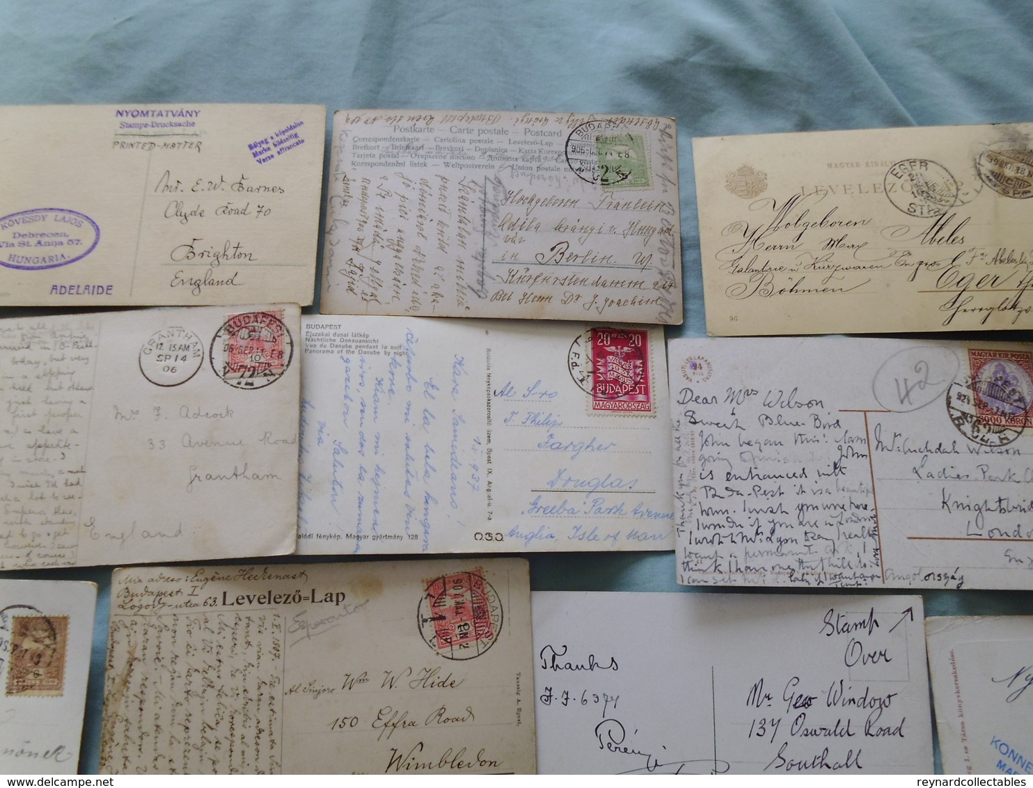 Fine collection early 1900s Hungary pcs (38 off) most used, nice postmarks etc.