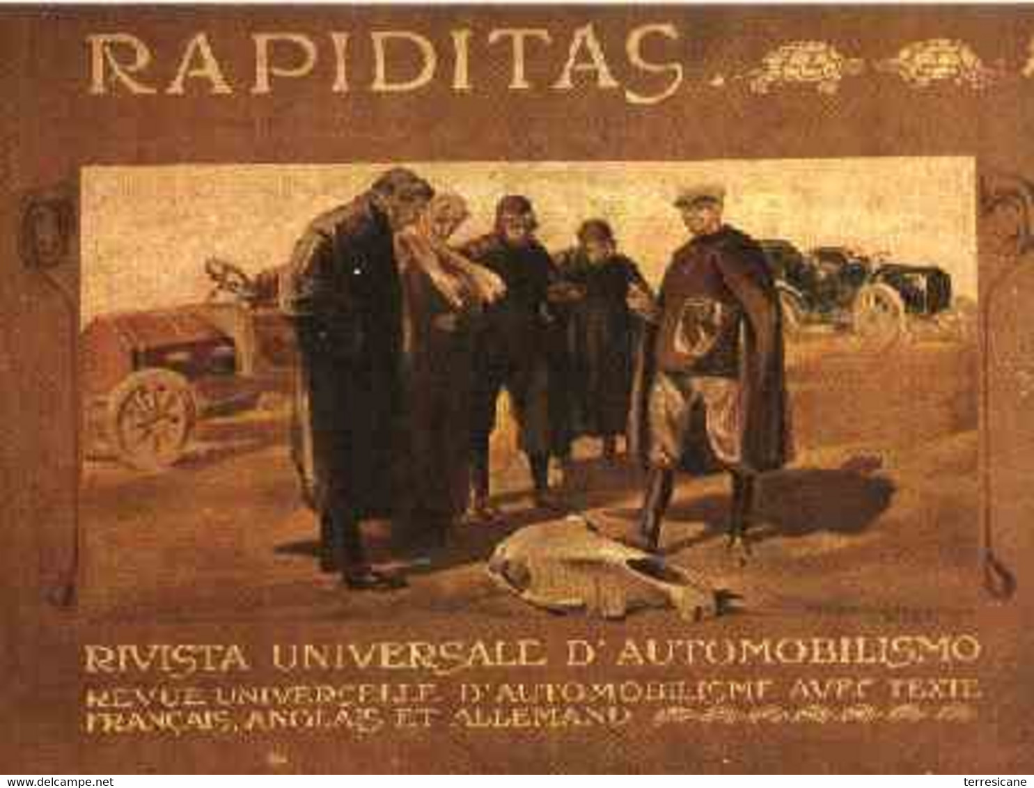 RAPIDITAS Anno I N. 1 1906 RISTAMPA ANASTATICA COME DA ORIGINLE TARGA FLORIO USO DI DIVERSE QUALITA DI CARTA - Sport