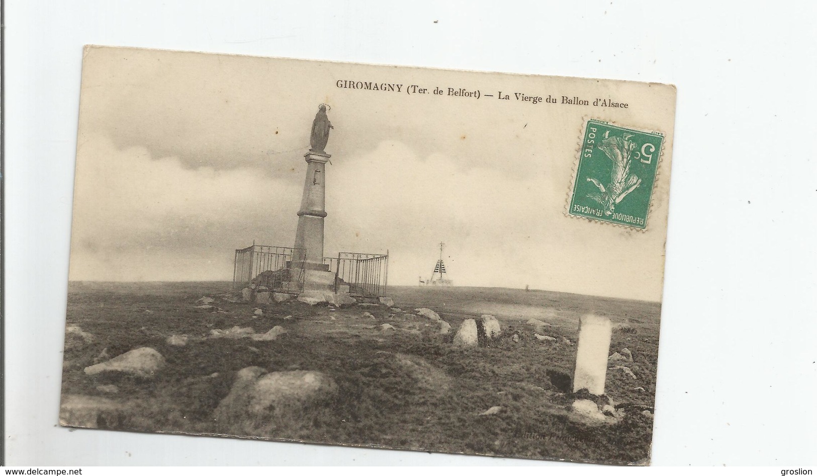 GIROMAGNY (TERR DE BELFORT) LA VIERGE DU BALLON D'ALSACE 1911 - Giromagny