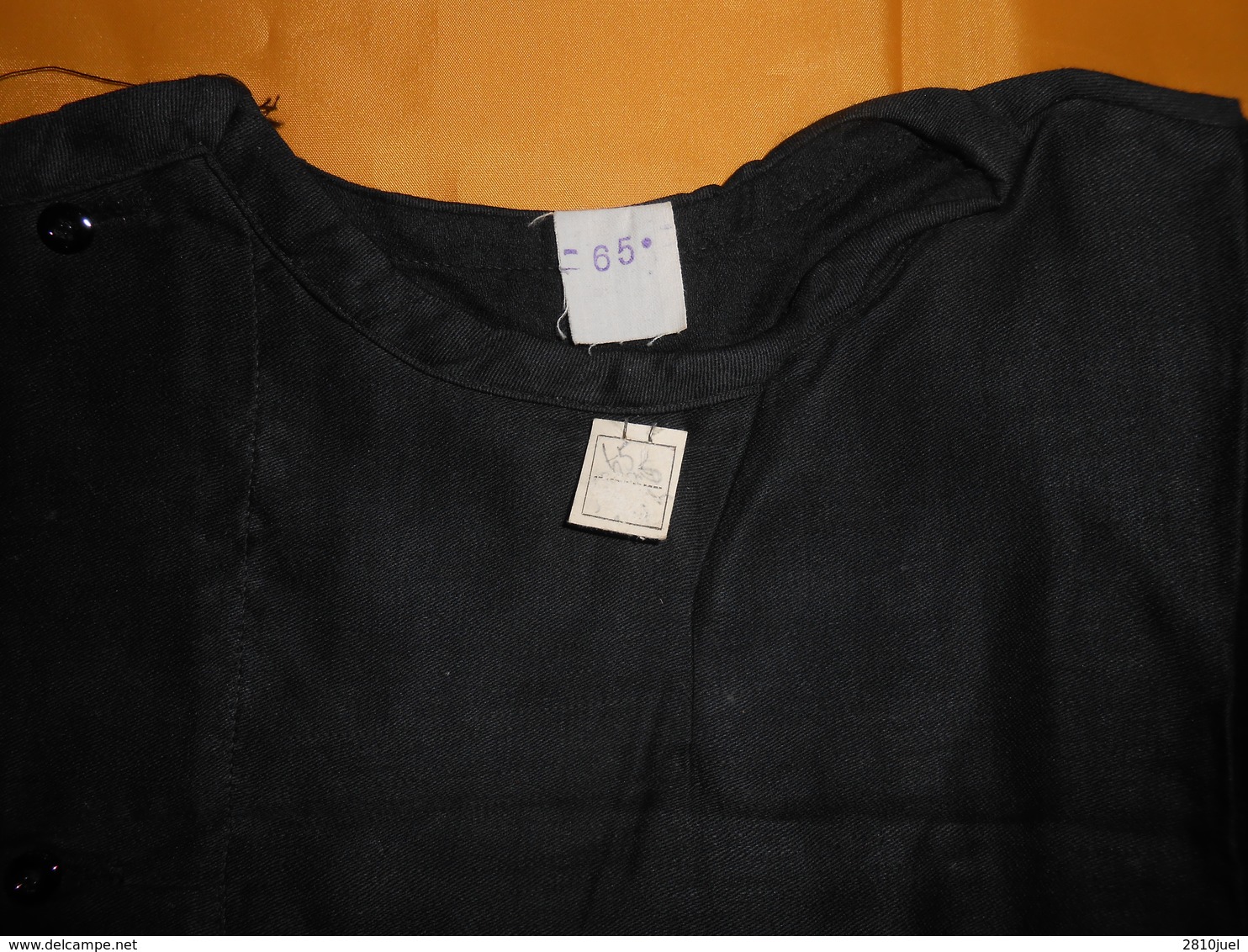 Blouse Ancienne Ecolier Noire  - - 1940-1970