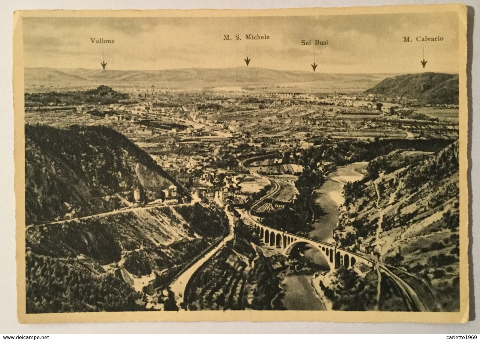 GORIZIA PANORAMA E PONTE FERROVIARIO DI SALCANO NV FG - Messina