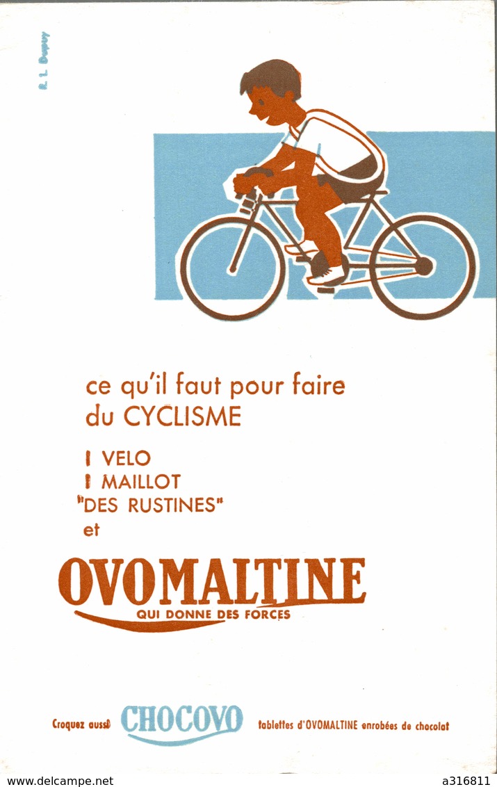 Buvard   OVOMALTINE  Qui Donne Des Forces - Sport