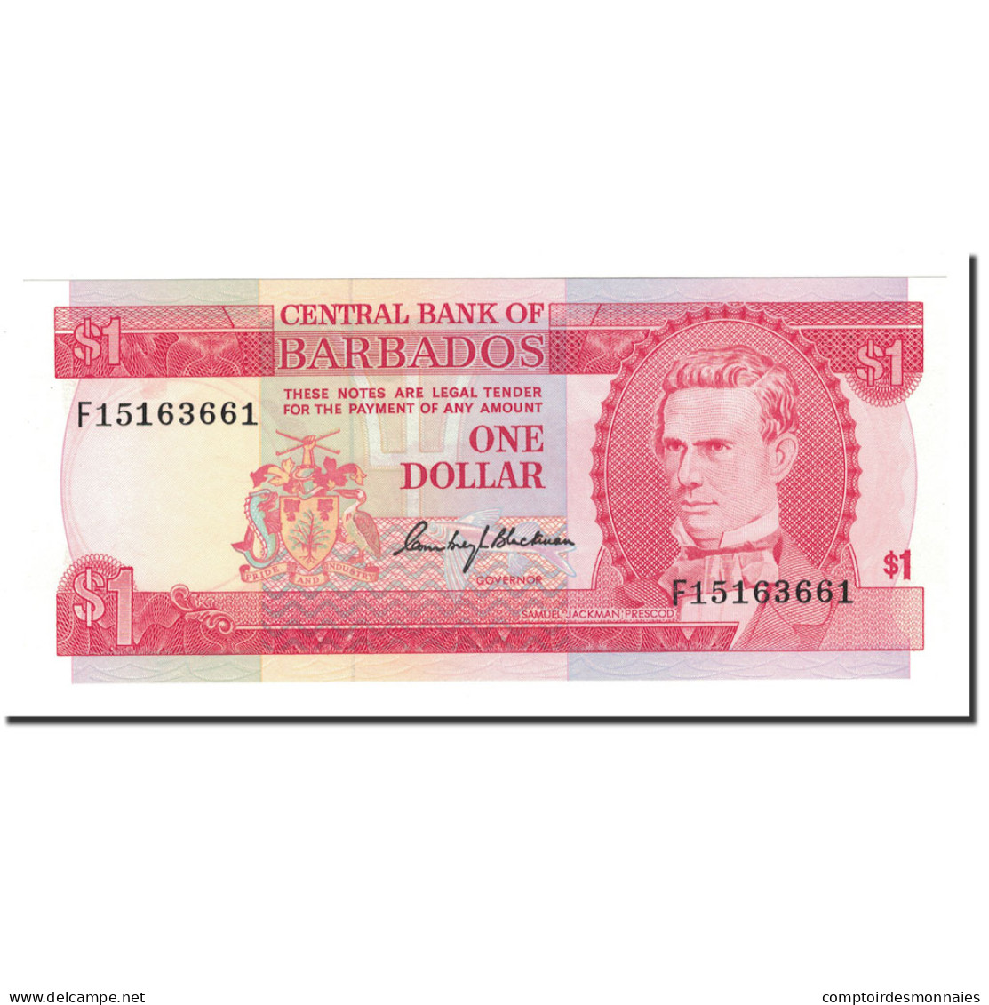 Billet, Barbados, 1 Dollar, 1973, KM:29a, NEUF - Barbados