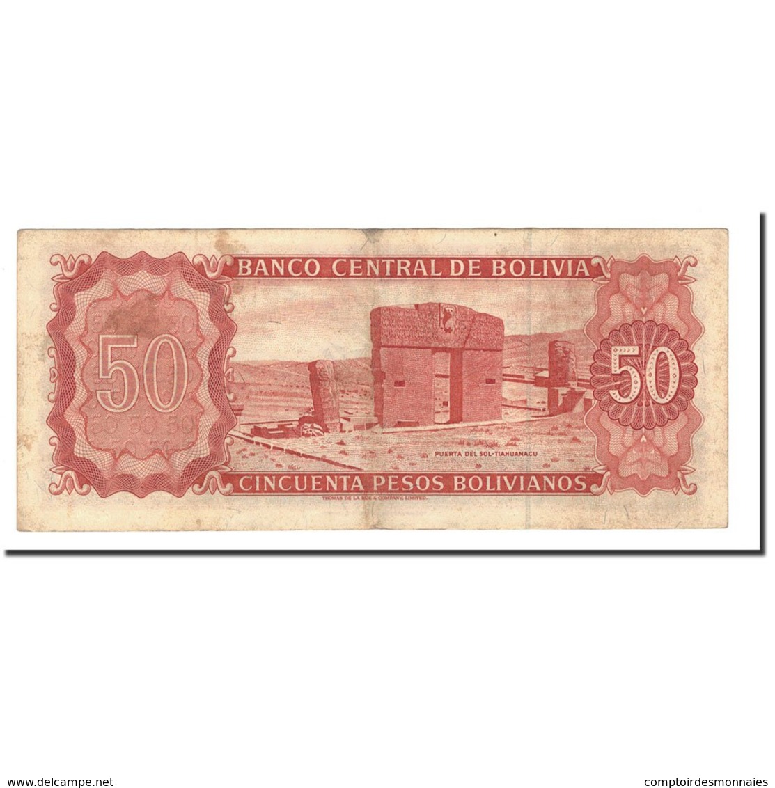 Billet, Bolivie, 50 Pesos Bolivianos, L.1962, 1962-07-13, KM:156a, TTB - Bolivie