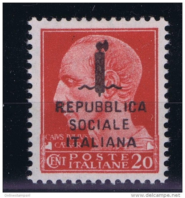 Italy:  Sa 495/A  SG 60a  Overprint Error, Postfrisch/neuf Sans Charniere /MNH/**  With Certificate B Savarese Oliva - Neufs